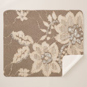 Kant delicatesse: witte stof artistry sherpa deken (Voorkant (horizontaal))