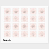 Kant doopsticker vintage vierkante sticker (Vel)