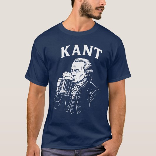 Kant drink Verlichting Biercadeau T-shirt (Voorkant)