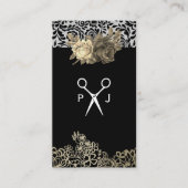 Kant en Bloemen Haar Stylist Visitekaartje (Voorkant)