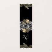 Kant- en bloemenkapsalon visitekaartje (Buitenkant ongevouwen)