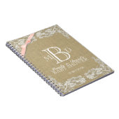  kant en blush boog gastenboek notitieboek (Rechterzijde)