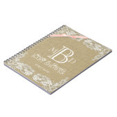  kant en blush boog gastenboek notitieboek (Linkerzijde)