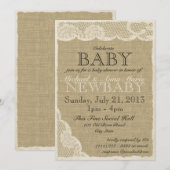 Kant en Boog Baby shower Kaart (Voorkant / Achterkant)