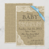  Kant en Boog Baby shower Kaart (Voorkant / Achterkant)