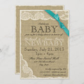 Kant en Boog Baby shower Kaart (Voorkant / Achterkant)