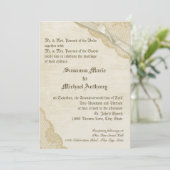 Kant en boog bruiloft Kaart (Staand voorkant)