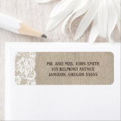 Kant en Burlap Adresetiketten Etiket (Insitu)