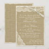  Kant en Burlap Kaart (Voorkant / Achterkant)