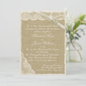  Kant en Burlap Kaart (Staand voorkant)