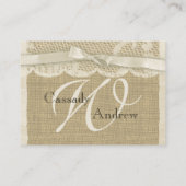 Kant en Burlap Look Insert kaart (Achterkant)
