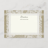 Kant en Burlap Look Routebeschrijving Invoegen Informatiekaartje (Achterkant)