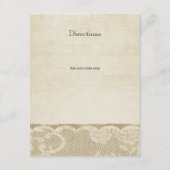  Kant en Burlap Receptie Kaart (Achterkant)