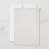 Kant en burlap rustiek land bruiloft RSVP (Achterkant)