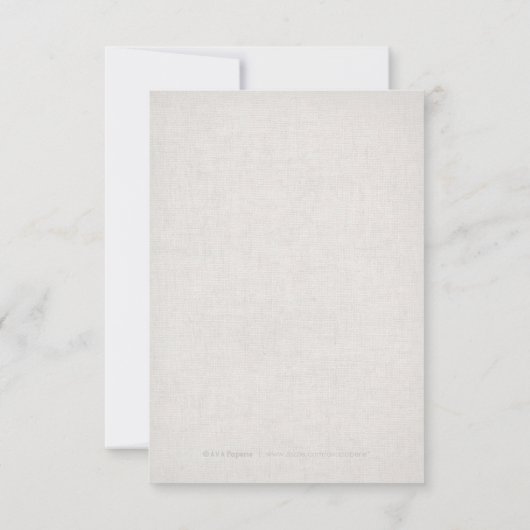 Kant en burlap rustiek land bruiloft RSVP (Achterkant)