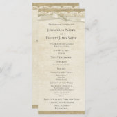  Kant en Burlap Trouwprogramma Programmakaart (Voorkant / Achterkant)