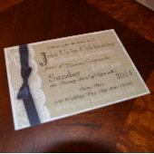  Kant en Burlap Vrijgezellenfeest Kaart