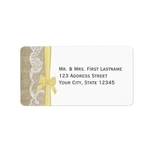 Kant en Gele Boog Etiket (Voorkant)