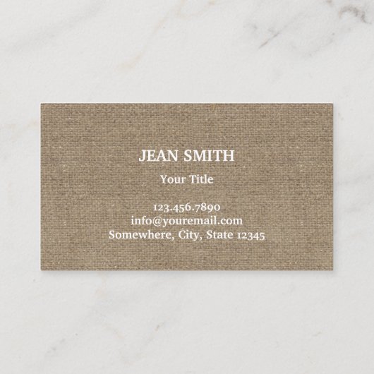  kant- en haaktextuur visitekaartje (Achterkant)