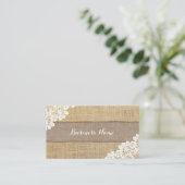  kant- en haaktextuur visitekaartje (Staand voorkant)