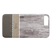 kant en hout Aangepaste naam iPhone 7 Plus Hoesje (Achterkant (Horizontaal))