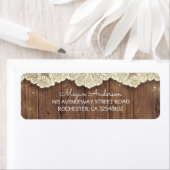 Kant en hout rustieke schuur bruiloft etiket (Insitu)