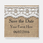  kant en jute bewaar de datummagneet magneet (Voorkant)