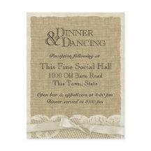 Kant en jute ontvangstkaart uit de oude doos