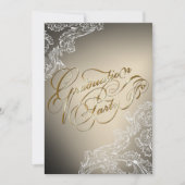 Kant en kalligrafie Afstuderen uitnodiging (Voorkant)