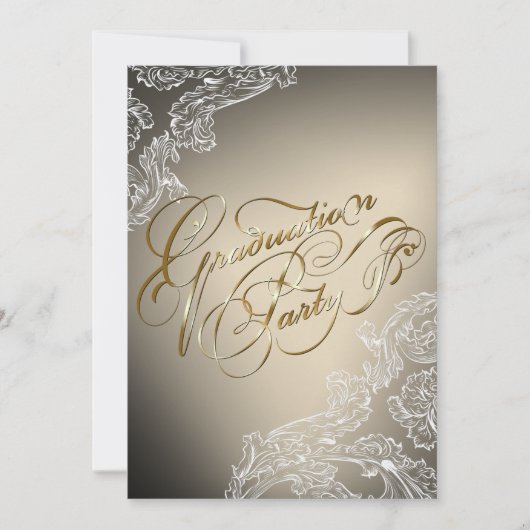 Kant en kalligrafie Afstuderen uitnodiging (Voorkant)