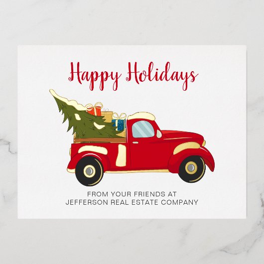 Kant-en-kerstboom voor auto's folie feestdagen briefkaart (Voorkant)