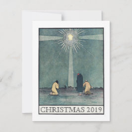 Kant-en-klare kerstkerstfeestster van Bethlehem Bedankkaart