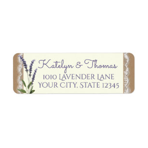 Kant en Lavendel Adres Etiket