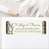 Kant en Lavendel Schuur Hout Adres Etiket (Insitu)