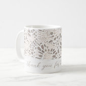 kant en linnen dank u koffiemok (Voorkant links)