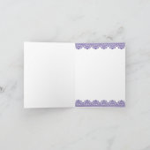 Kant en lint dankkaartjes bedankkaart (Binnen)