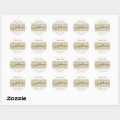 Kant en lint gunst stickers (Vel)