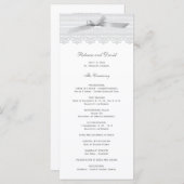 Kant en lint trouwprogramma's programmakaart (Voorkant / Achterkant)