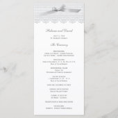 Kant en lint trouwprogramma's programmakaart (Voorkant)