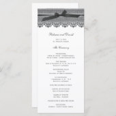 Kant en lint trouwprogramma's programmakaart (Voorkant / Achterkant)