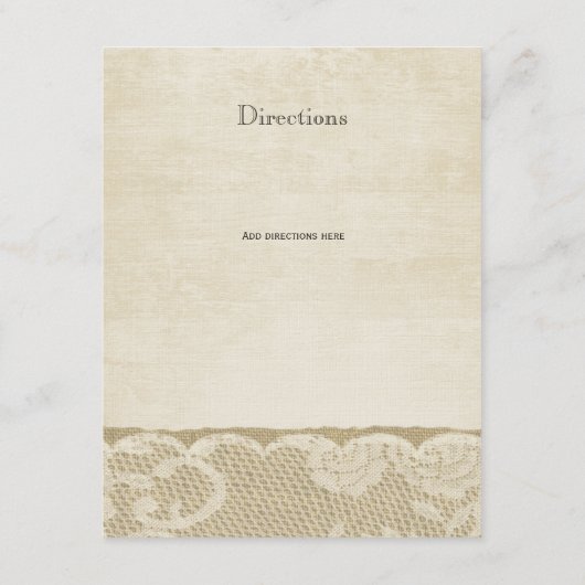  Kant en Navy Bow Receptie Kaart (Achterkant)