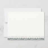  kant en parels bloemenbruiloft blanco bedankkaart (Achterkant)