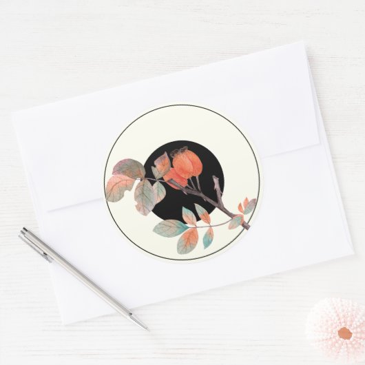  kant en parels bloemenbruiloft Sticker (Envelop)