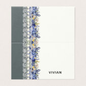 kant en parels bloemenplaatskaart kaart (Buitenkant ongevouwen)