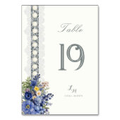  kant en parels bloementafel nummer kaart (Achterkant)