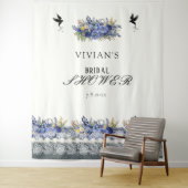  kant en parels bloemenVrijgezellenfeest Wandkleed (In situ)