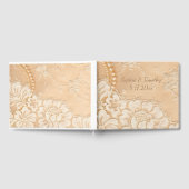 Kant en parels bruiloft gastenboek (Volledig)
