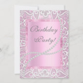 kant en parels elegant verjaardagsaangepast kaart (Voorkant)