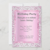  kant en parels elegant verjaardagsaangepast kaart (Achterkant)