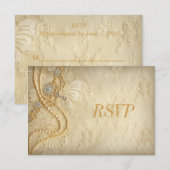 kant en parels RSVP Kaartje (Voorkant / Achterkant)